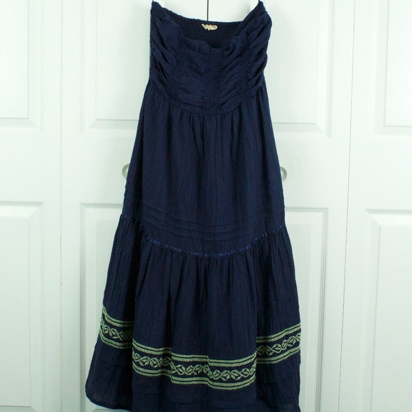 Free People Dresses & Skirts - Free People Boho Sleeveless Dress Blue Size M